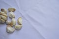 Shot garlic on a white background. Royalty Free Stock Photo