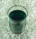 Shot Glass with Green Cocktail Royalty Free Stock Photo
