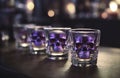 Shot Glasses with Purple Skulls AI Generated