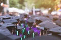 shot of graduation hats during commencement success graduates of the university, Concept education congratulation Student young ,C