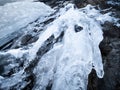 Frozen waterfall abstract detail