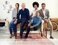 Teamwork and creativity. Shot of a group of creative professionals working in an office. Royalty Free Stock Photo