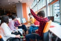 Shot of a group of young business professionals having a meeting. Royalty Free Stock Photo