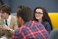 Shot of a group of young business professionals having a meeting. Royalty Free Stock Photo