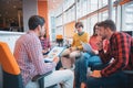 Shot of a group of young business professionals having a meeting. Royalty Free Stock Photo