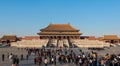 A shot of The Hall Of Supreme Harmony in the Forbidden City, Beijing, China