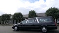 Hearse arriving or leaving a funeral