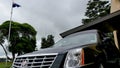 Shot of a hearse for funeral service