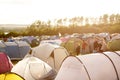 Camping is the way to go. Shot of a large group of tents on a campsite at a festival.