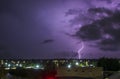 Shot of the lightning in the night sky. Nature Royalty Free Stock Photo