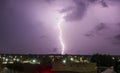 Shot of the lightning in the night sky. Nature Royalty Free Stock Photo