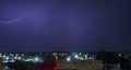 Shot of the lightning in the night sky. Nature Royalty Free Stock Photo