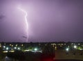 Shot of the lightning in the night sky. Nature Royalty Free Stock Photo