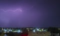 Shot of the lightning in the night sky. Nature Royalty Free Stock Photo
