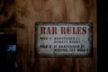 Humorus Bar Rules Royalty Free Stock Photo