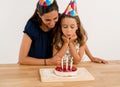 Blowing out the candles Royalty Free Stock Photo