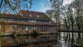 Senden, Coesfeld, Munsterland December 2017 - Watercastle Wasserschloss Schloss Senden during sunny day in Winter Royalty Free Stock Photo