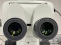 Shot of ocular lens eyepiece of microscope. Royalty Free Stock Photo