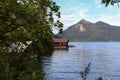 Shot of an old fishing hut at the  Lake Walchen in Germany Royalty Free Stock Photo