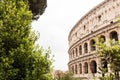 Shot of old ruins of colosseum