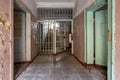 Shot of open bar doors in an old abandoned prison Royalty Free Stock Photo