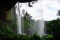 Shot out of the cave behind one of the Sipi Falls in Mount Elgon National Park