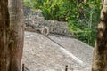 Shot of Pelota game ring, in the Mayan ruins of the archaeological area of Coba Royalty Free Stock Photo