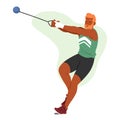 Shot Put Athlete, Powerful And Precise, Launches A Heavy Metal Ball With Controlled Force, Showcasing Strength
