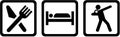 Shot put eat sleep icon Royalty Free Stock Photo