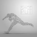 Shot putter gray Royalty Free Stock Photo