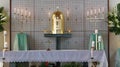 shot of religious Christian or catholic chapel and altar for worshippers