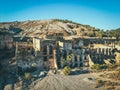 Shot of ruins of Montevecchio mining complex on Sardinia