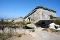 Shot of ruins of the Northern Fort in Liepaja with the coastline of Baltic Sea