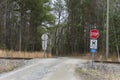 Rural rail crossing - no gates Royalty Free Stock Photo