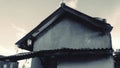 portrait of the roof of an old and fragil house Royalty Free Stock Photo