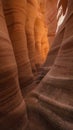 Shot of spiral rock arches inside Lower Antelope Canyon or The Corkscrew