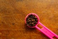 Shot of a spoonful of a peppercorn. Royalty Free Stock Photo