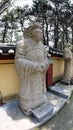 Stone statue of Buddha, deity, sacred animal and creature Royalty Free Stock Photo