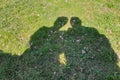 Shot of two people shadows on the ground Royalty Free Stock Photo