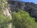 Shot of the unique cliffs on a sunny day in summer