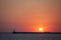 Sunset over Sevastopol harbour in Crimea