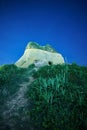 Camel Peak with Starry sky - Famous natural spot of Wanli District, New Taipei, Taiwan. Royalty Free Stock Photo