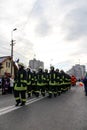 Romanian National Day military parade firefighters