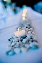 Shot of wedding reception dinner table decoration Royalty Free Stock Photo