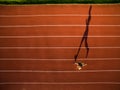 Shot of a young male athlete training on a race track Royalty Free Stock Photo