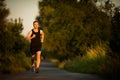 Shot of a young male athlete training on a race track Royalty Free Stock Photo