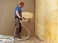 Shotcrete worker Royalty Free Stock Photo
