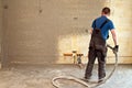 Shotcrete worker Royalty Free Stock Photo