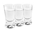 Shotglasses of vodka Royalty Free Stock Photo