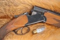 Shotgun on fur Royalty Free Stock Photo